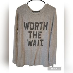 Isabel Maternity gray sweater "Worth the wait" size L